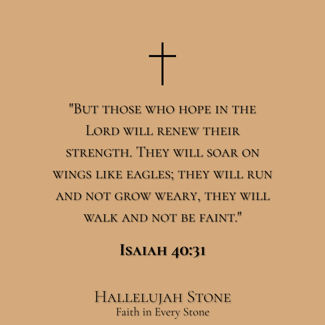 HS® - ISAIAH 40:31 For Strength to Keep Going - Hallelujah Stone Jewelry