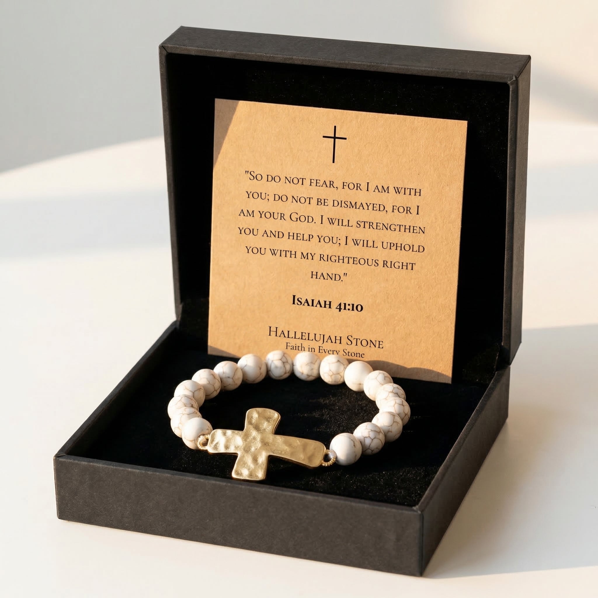 HS® - ISAIAH 41:10 For Strength When Fear Takes Over - Hallelujah Stone Jewelry